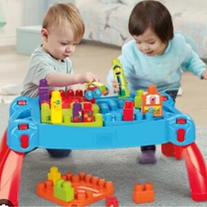 MEGA BLOCKS Portable activity table Storage + building bag blocks